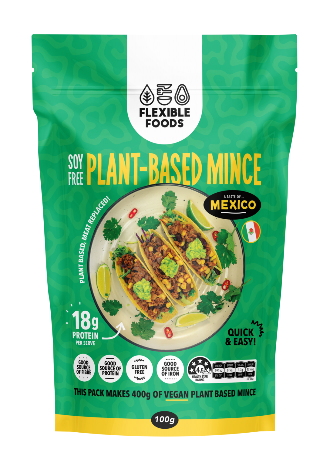 flexible-foods-plant-based-mince-mexican-100g-the-grain-grocer