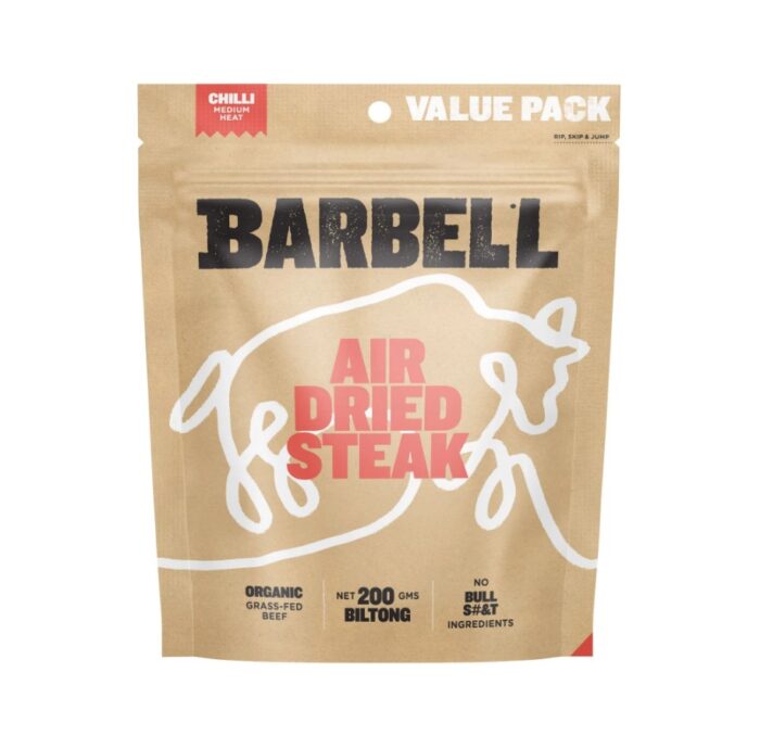 Barbell Air Dried Steak - Chilli Biltong 200g